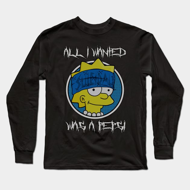 all i wanted was a pepsi meme Long Sleeve T-Shirt by Super Human Squad